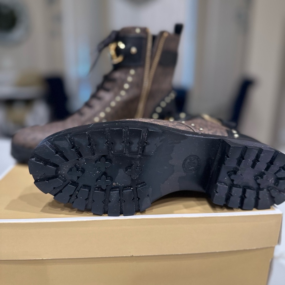Michael Kors Tan Lace-Up Bootie - Picture 6 of 8